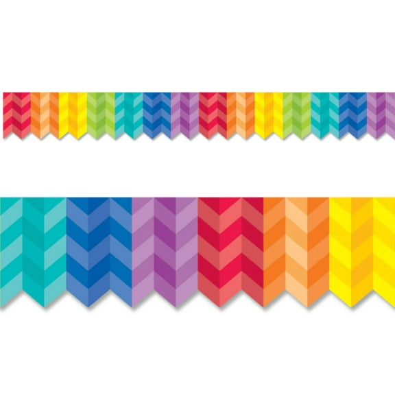 Creative Teaching Rainbow Herringbone EZ Border (CTP 10563)