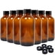 thumbnail image 1 of Youngever Paquete de 16 botellas de vidrio ámbar con tapas Recipiente recargable para aceites esenciales Extracto de vainilla y más (4 onzas), 1 of 5
