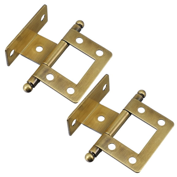2 Pcs Door Closer Device Furniture Hinge Heavy Duty Hinges for Cabinet Golden