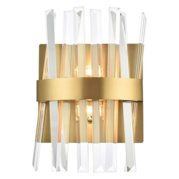 Serephina 8 inch crystal bath sconce in satin gold