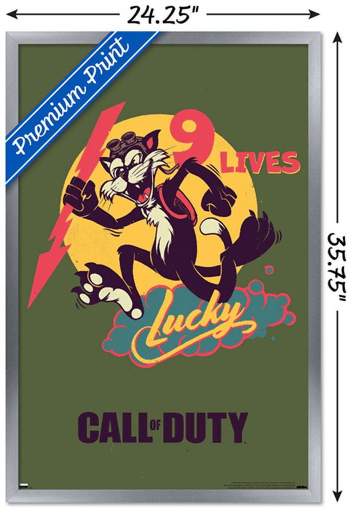Call of Duty: Vanguard - 9 Lives Wall Poster, 22.375" x 34", Framed