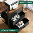 thumbnail image 5 of Huuger L Shaped Desk with LED Lights and Power Outlets, Computer Gaming Desk with 3 Drawers, 66.1 inches Office Desk, Long Corner desk, Printer and Monitor Stand, Rustic Brown, 5 of 8