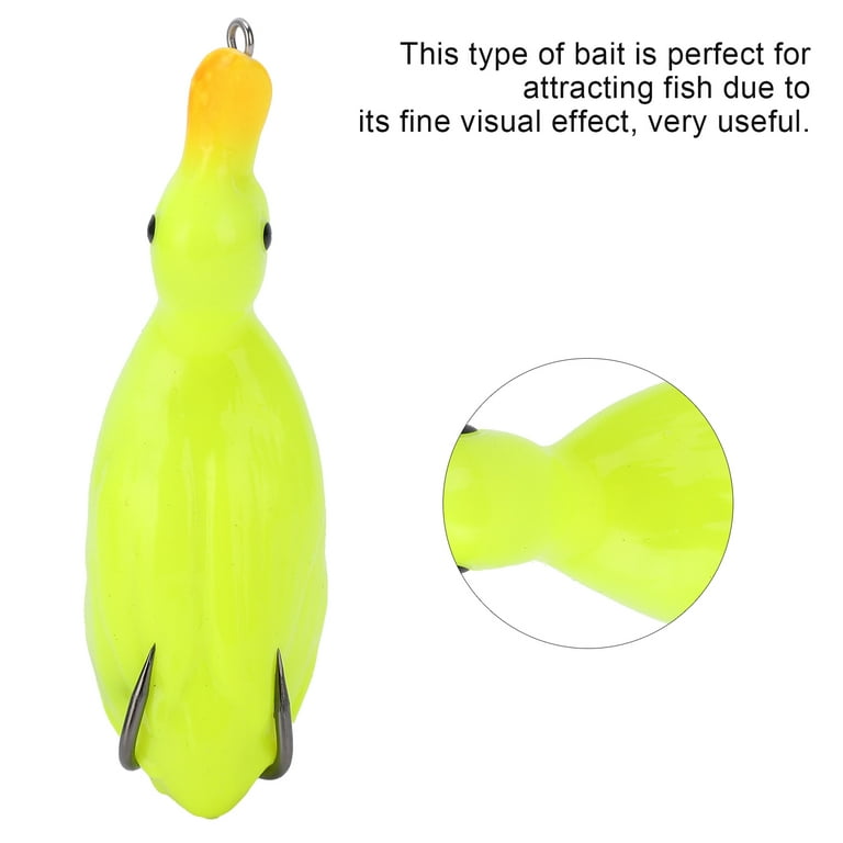 Duck Lure Toperwater Bait, Lifelike 3D Ducks Soft Silicone Fishing Lure  Duck Shaped Silicone Fishing Bait Wobbler for Bass Trout Fishing [Yellow]