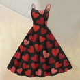 thumbnail image 2 of Dresses for Women 2026 Valentine's Day Floral Print Off-Shoulder Punk Retro Dress Black 2XL, 2 of 4