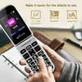 thumbnail image 2 of artfone G3 flip phone,Big Buttons Cell Phone for Elderly & Kids,2.4" Display, 1300mAh,Stereo Speaker,Time Telling,SOS Button, Convenient USB-C & Charging Dock, Red, 2 of 7