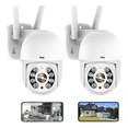 thumbnail image 2 of 2pcs Cámaras De Seguridad Exterior Wifi Hd Ip Visión Alarma Belug, Color Blanco, 2 of 5
