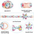 thumbnail image 2 of PRIYAL Dog Collar and Leash Set Girls Adjustable Puppy Collars with Floral Bow Tie for Small Medium Large Female Dogs, Orange Flower, S, 2 of 14