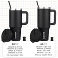 thumbnail image 4 of BJPKPK 40 oz Tumbler with Handle Insulated Tumblers with Lid and Straw Stainless Steel Thermal Cup,Black, 4 of 6