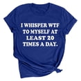 thumbnail image 1 of T-Shirt d'Été Mode Ample Col Rond Imprimé Lettre Manches Courtes, 1 of 5