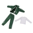 thumbnail image 2 of Figura de acción masculina a escala 1/12, ropa deportiva, camisa básica, pantalones casuales, abrigo, conjunto de piezas de ropa para muñeca de 6 Verde, 2 of 10