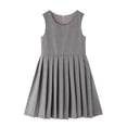 thumbnail image 4 of Grblisyd Uniform Dresses for Girls Solid Color Sleeveless Pleated Dress Vest Skirt Back to School Clothes for Girls, 4 of 4