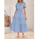 thumbnail image 2 of Vestido ZESICA Summer Casual Midi para Mujer Azul Talla S, 2 of 9