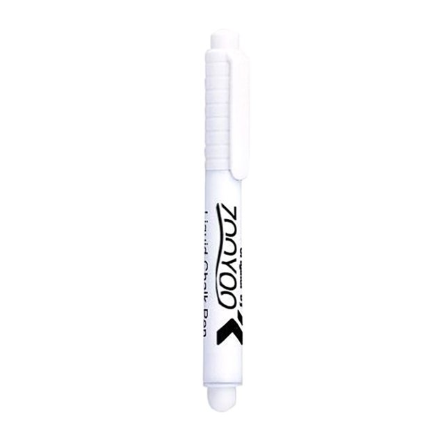 LEEYNEERWhite Liquid Chalk Markers Chalk Markers White White Dry Erase Markers Pen for Chalkboard Signs Windows Blackboard Glass - 3-6mm Chisel Tip 3mm Fine Tip