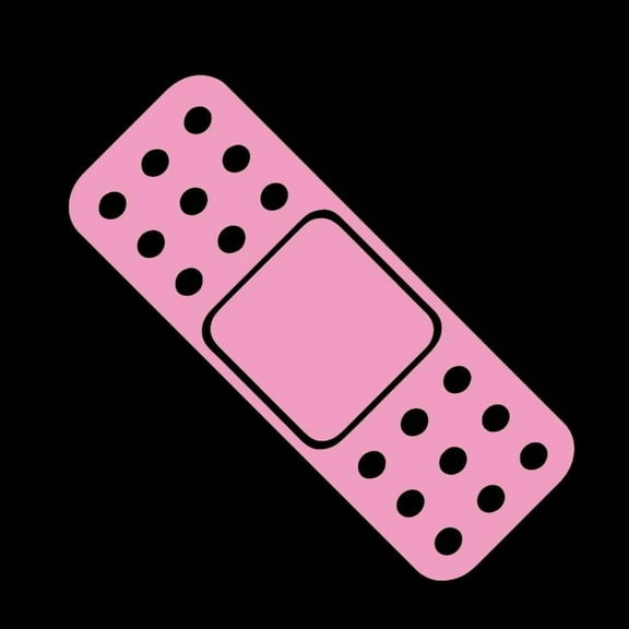 Band Aid Repair Dent Vinyl Decal Sticker UV & Waterproof Bumper Window Laptop Automotive Water Bottle Gift accessories – SOFT PINK 8"