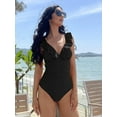 thumbnail image 4 of Charmo Women's One-Piece Swimsuit Ruffle Bathing Suit with Tummy Control Sexy Monokini Swimwear, 4 of 8