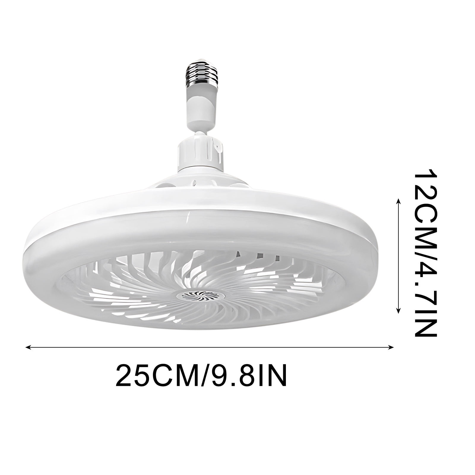 Ceiling Fan with Light & Aromatherapy, 10" Universal Head Socket Fan with 3-Speed Quiet Fan, 3-Color Dimmable LED Hidden Fan for Bedroom, Closet & Kitchen