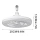 thumbnail image 2 of Ventilador de techo LED E27 con control remoto, súper brillante, ahorro de energía, 3 velocidades y 3 modos de luz para dormitorio, sala de estar, refrigeración del hogar, Aestivo | Blanco |, 2 of 7