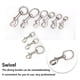 thumbnail image 2 of Greeniant Clip de gancho a presión de un solo extremo para buceo de acero inoxidable, equipo para esnórquel, hebilla, accesorios de Deportes acuáticos 120 mm/forma de U, 2 of 6