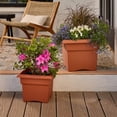thumbnail image 2 of Bloem Veranda 18" Square Box Resin Planter - UV-Resistant, Indoor and Outdoor, Terra Cotta, 2 of 6