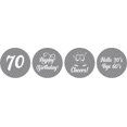 thumbnail image 1 of Darling Souvenir chocolate Labels DIY 190 Pcs Cheers 70th Birthday Theme Stickers-Gray, 1 of 1