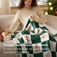 thumbnail image 3 of Christmas Throw Blanket - Soft and Warm Sherpa Christmas Checkered Throw Blankets for Couch, Sofa, Bed, Decoration Gift 50"x60", 3 of 8
