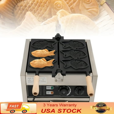 SHZICMY Commercial Taiyaki Maker 3 Well Electric Taiyaki Baker Waffle Machine Nonstick