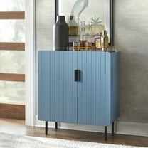 TMS Fulton Modern 31.6" Channel Front Sideboard Buffet, Blue