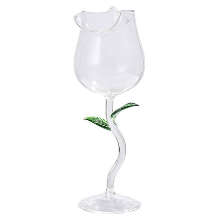 

Rose-Shaped Red Wine Glasses | Rose Shape Wine Glass with Colored Rose Leaves | 150/400ml Rose Shaped Red Wine Goblet Cocktail Cup for Drinking Housewarming Wedding Birthday Celebrations