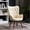 White, variant on Silky White Button Back Accent Chair / Comfortable for Long Sitting