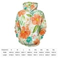 thumbnail image 2 of Watercolor Floral Summer Peach Blooms Oversized Hoodies For Woman Pullover With Pocket Comfortable Fation Pullover Hoodie S-5XL, 2 of 4