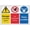 Warning Sign 2, variant on Danger Hazardous Waste Storage Guidance 8"x12", Aluminum Tin Warning Signs for Home Outdoor Garden, Durable Waste Sign