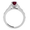 thumbnail image 4 of Aonejewelry 1 Ct. Halo Unique Design Created Ruby and Diamond Engagement Ring Crafted In 14k Solid White Gold, 4 of 4