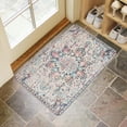 thumbnail image 4 of Bohemian Light Orange Ethnic Pattern Rug Door Mat 30 X 17 Inch Welcome Doormat Indoor Outdoor Entrance Floor Mat Non Slip Spring Summer Decor Rubber Mats, 4 of 6