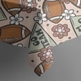 thumbnail image 4 of Light Pink Football and Flowers Pattern Rectangle Tablecloth 60"x102",Waterproof Polyester Rectangle Table Cloth, Wipeable Spillproof Polyester Tablecloth for Dining, Camping, Indoor and Outdoor, 4 of 6