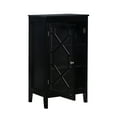 thumbnail image 3 of Linon Campbell Single Door Glass Front Cabinet with 3 Shelves, Black Finish, 3 of 13