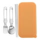 thumbnail image 1 of juego de utensilios de viaje con estuche, cuchara, tenedor y palillos plegables, juego de cuchara y tenedor de acero inoxidable portátil, utensilios reutilizables para acampar, senderismo y mochileros, 1 of 8