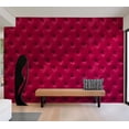 thumbnail image 6 of Tiptophomedecor Background & Patterns Wallpaper Wall Mural - Fuchsia Chesterfield Pattern, 6 of 8