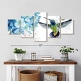 thumbnail image 2 of Elephant Stock Spring Nectar Wall Art - Horizontal Multi Panel Canvas - Living Room Wall Decor - Animal Multi Panel - Blue And Green Decor By Lisa Audit - 36" x 15", 2 of 4