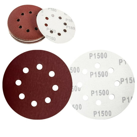 10 Pack Sanding Discs Set,8-Hole Hook and Loop Sanding Discs Sandpaper,Orbital Sander Pads 10 Grades Include 80, 180, 240, 320, 400, 800, 1000, 1500, 2000, 3000, Grits for Random Orbital Sander