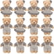 thumbnail image 1 of 12 Pack Stuffed Animal Bears, Mini Couple Bears in Burlap Clothes Animal Toys Small Stuffed Teddy Bears for Christmas, 1 of 5