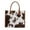 Brown, variant on Yucurem Retro Animal Pattern Print Leather Plush Handbag, Winter Large Tote Bags for Travel Commuting (Leopard)