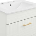 thumbnail image 5 of 2 Drawer Wooden Bathroom Vanity with Ceramic Sink White Saltoro Sherpi, 5 of 9