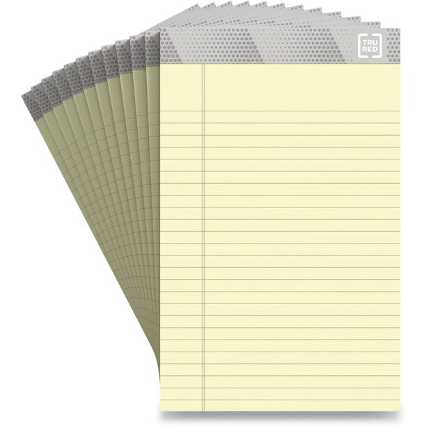 BalyFovin Tr57359 Notepads, 5Inch X 8Inch, Narrow Ruled, Canary, 50