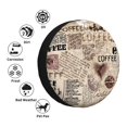 thumbnail image 4 of Kdxio Abstract Coffee Pattern With Letters Print Tire Cover Waterproof Leather Wheel Cover, Camper Spare Tire Cover Fit for Jeep Wrangler Rv SUV Truck Travel Trailer-16 inch, 4 of 6