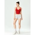thumbnail image 6 of MOYIKO Workout Tank Top for Women V Neck Ribbed Racerback Fitted Cami Sleeveless Summer Tops, 6 of 7