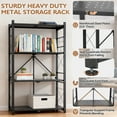 thumbnail image 6 of EAGLE PEAK 4-Tier Foldable Greenhouse Shelf, Heavy Duty Metal Storage Rack for Greenhouse Garage Pantry, Black, 6 of 11