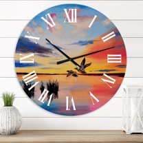 Designart 1 in Quartz Coastal Wall Clock
