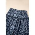 thumbnail image 6 of Chic Gray Wild Leopard Print Wide Leg Pants – Flared Drawstring Design for Casual Comfort, XL, 6 of 10