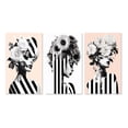 thumbnail image 2 of Designart "Geometric Floral Elegance Pink Vintage Minimalism I" Fashion Woman Wall Art Set Of 3 - Glam Pink Gallery Set For Office Decor, 2 of 6