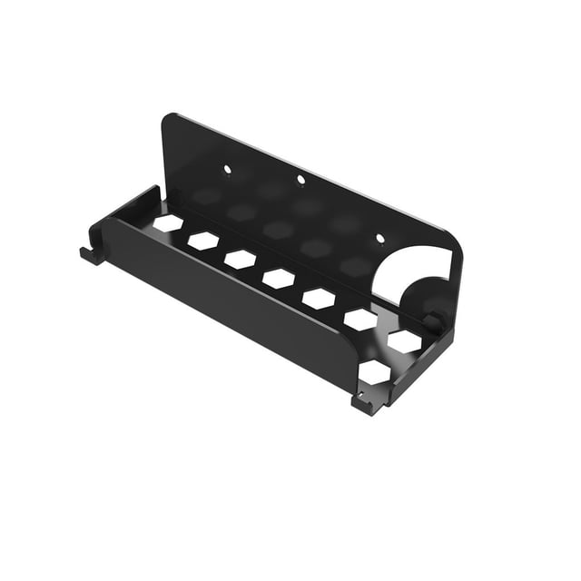 Seitruly Soporte de pared para consola de juegos de Metal, soporte de disipación de calor, estante para el hogar, accesorios de repuesto para Videojuegos y accesorios Negro